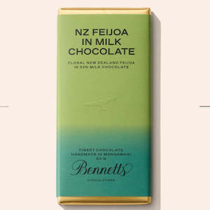 Nz Handmade Chocolates: Bennetts Chocolate Bar - FEIJOA MILK CHOCOLATE BAR