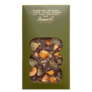 Bennetts Chocolate Bar - MACADAMIA & GINGER