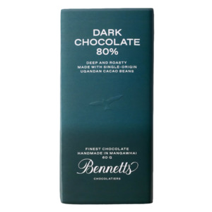 Bennetts Chocolate Bar - 80% DARK CHOCOLATE BAR
