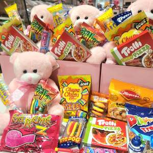 Pink Teddy Candy Hamper
