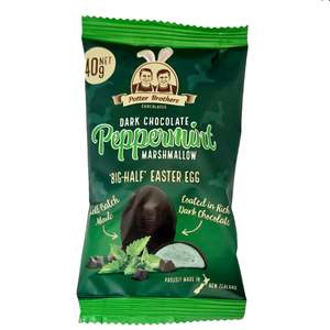 Big Half Marshmallow Easter Eggs 40g (Peppermint in Dark Chocolate)