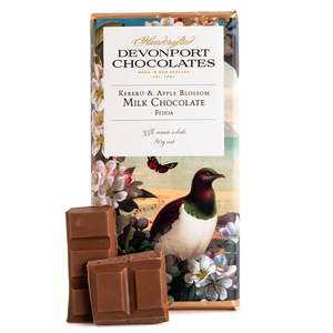 Nz Handmade Chocolates: Vintage Chocolate Bar, Kereru, Feijoa Milk Chocolate