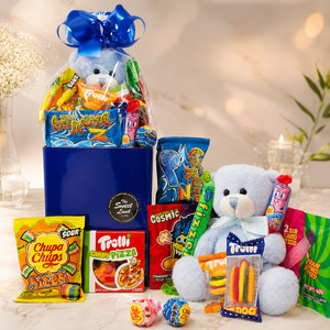 Blue Teddy Candy Hamper