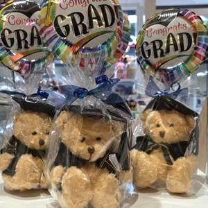 Graduation 26cm Teddy with GRAD Balloon