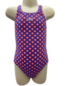 Speedo Medalist One Piece - Purple Polka Dot