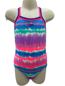 Preschool Girls Swimwear: Speedo Medalist One Piece - Tie Dye
