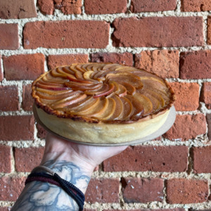 Caramel Poached Apple Tart (GF)