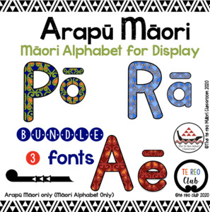 Arapū Māori- Māori Alphabet For Displays-BUNDLE - The Te Reo Māori Classroom