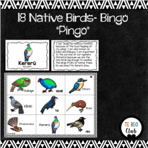 NZ Native Birds Bingo - The Te Reo Māori Classroom