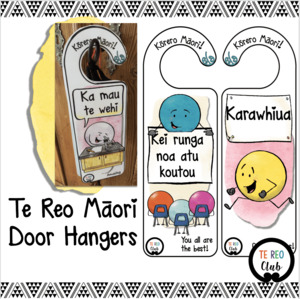Products: Te Reo Māori Door Hangers - The Te Reo Māori Classroom