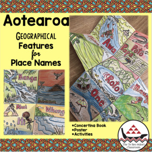 Products: Aotearoa Geography Concertina Book (for Place Names) - The Te Reo Māori Classroom