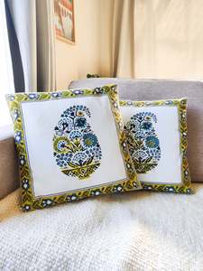 Homeware: Block Printed Cotton Cushion Covers