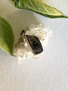 Rough Shungite Pendant - One of a Kind