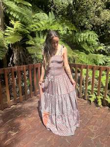 Marley Silk Sari Dress - Turquoise and Pink