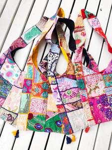 Accessories: Sari Patchwork Tote Bag