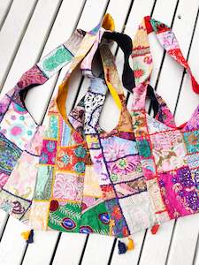 Accessories: Sari Patchwork Tote Bag