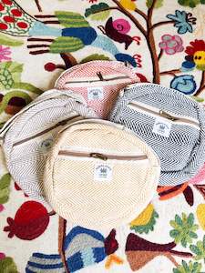 Medium Round Cotton Shoulder Bag