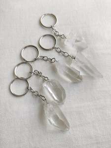 Accessories: Clear Quartz Point Keychain