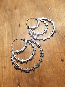 Statement Earrings: Ziva Statement Earrings - Silver Plated Earrings