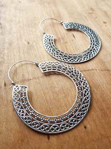 Statement Earrings: Cassandra Statement Earrings - Silver Plated Brass