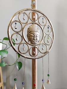 Mobiles: Extra Large Brass Buddha Mobile