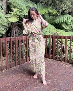 Dresses: Luxe Cotton Robe - Vine