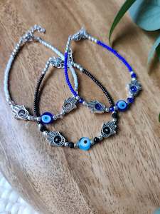Bracelets: Evil Eye and Hamsa Charm Bracelet