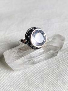 Rose Quartz Pieces: Sterling Silver Bezel Set and Detailed Rose Quartz Ring
