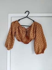 Silk Collection: Silk Sari Crop Top - #2