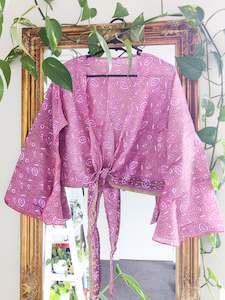 Silk Sari Belle Wrap Top - #2