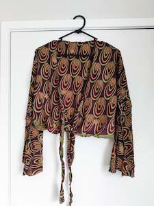 Tops: Silk Sari Belle Wrap Top - #7
