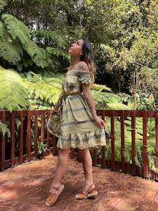 Meadow Dress - Olive and Yellow