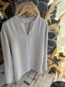 Products: St Bathans Long Sleeve Linen Tee (Men's) | Lohi Linen NZ