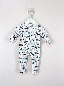 The Xmas: 🎄 Teeny Weeny xmas zip onesie (0-3m)