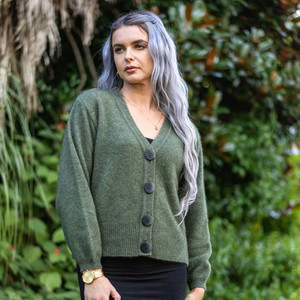 Koru - Merino - Possum V Neck Cardigan