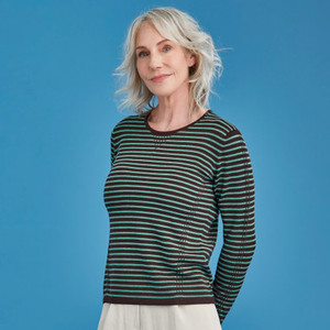 Royal Merino - Tuck Stitch Stripe Jumper