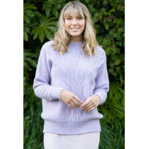 Lothlorian - Alpaca Crew Neck Cable Jumper