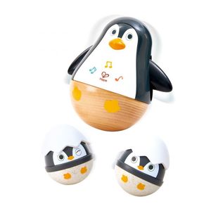 6 Months: Hape Wobbling Penguin Family