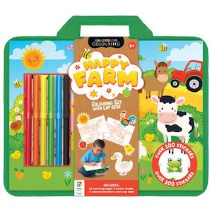 Kaleidoscope Lap Desk Colouring Set Farm