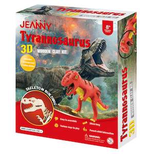 9 Year Old: Jeanny 3D Wooden Clay Kit: T-Rex