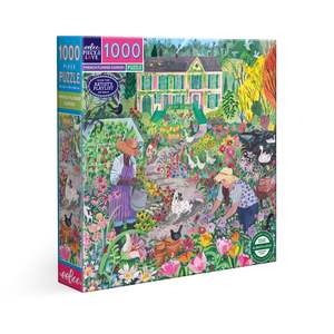 13 Years Plus: eeBoo 1000pc Puzzle French Flower Garden Sq