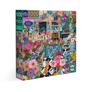 13 Years Plus: eeBoo 1000pc Puzzle English Flower Shop Sq