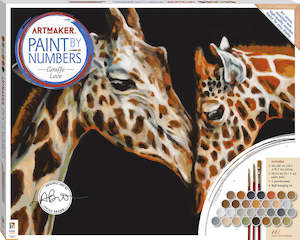 Arts And Crafts For Adults: Art Maker Paint by Numbers Canvas Giraffes