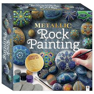 Arts And Crafts For Adults: Craft Maker Metallic Rock Painting Kit