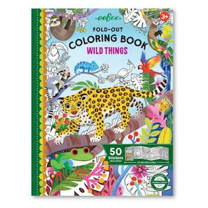 eeBoo Fold-Out Coloring Book - Wild Things