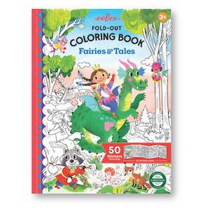 Colouring: eeBoo Fold-Out Coloring Book - Fairies and Tales