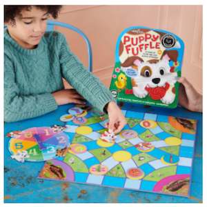 Games: eeBoo Puppy Fuffle Shaped Board Game