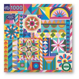 Pieces Puzzles: eeBoo 1000pc Puzzle Sunshine Garden Sq