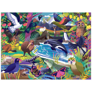Shapes Puzzles: Crocodile Creek 36pc Floor Puzzle - Discover Aotearoa
