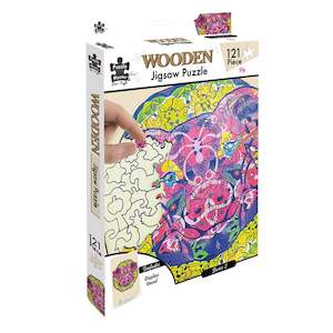Wooden Puzzles: Wooden Jigsaw Puzzle 121 Piece, Pig